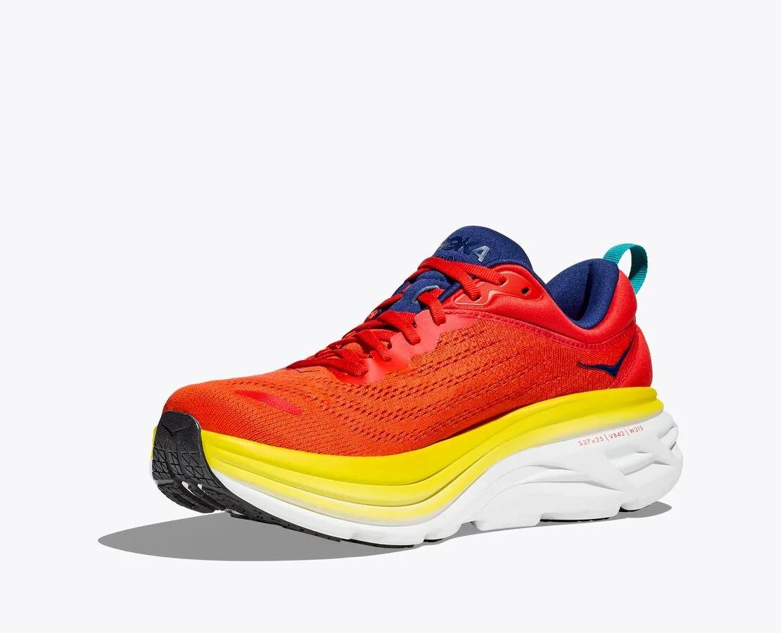 Thermoplastic Components Hoka One One scarpa da corsa da uomo M Bondi 8 1123202/RAFL rosso fuoco