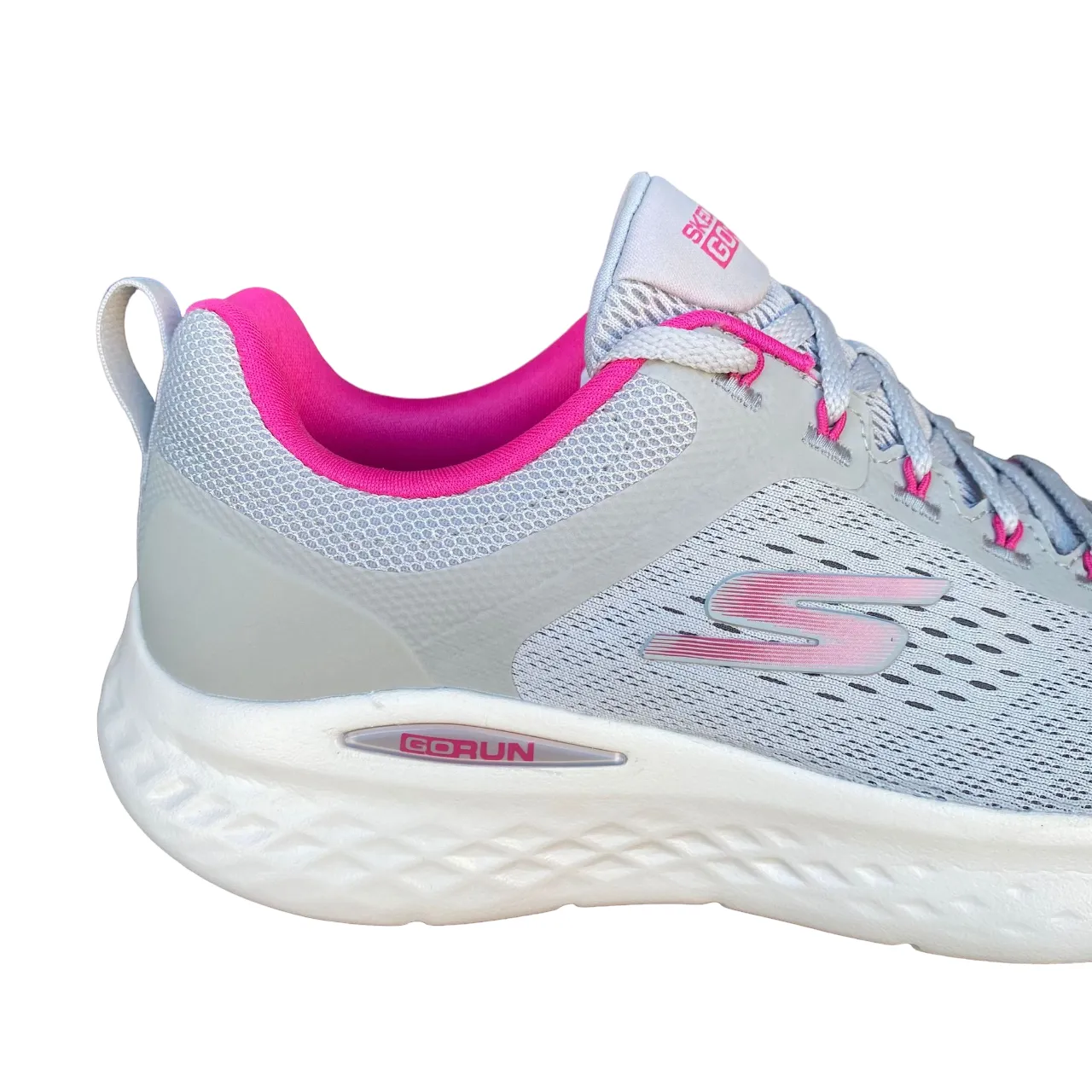 soft shoes stretchy flexibility Skechers scarpa da corsa da donna Go Run Lite 129423/GYPK grigio-rosa