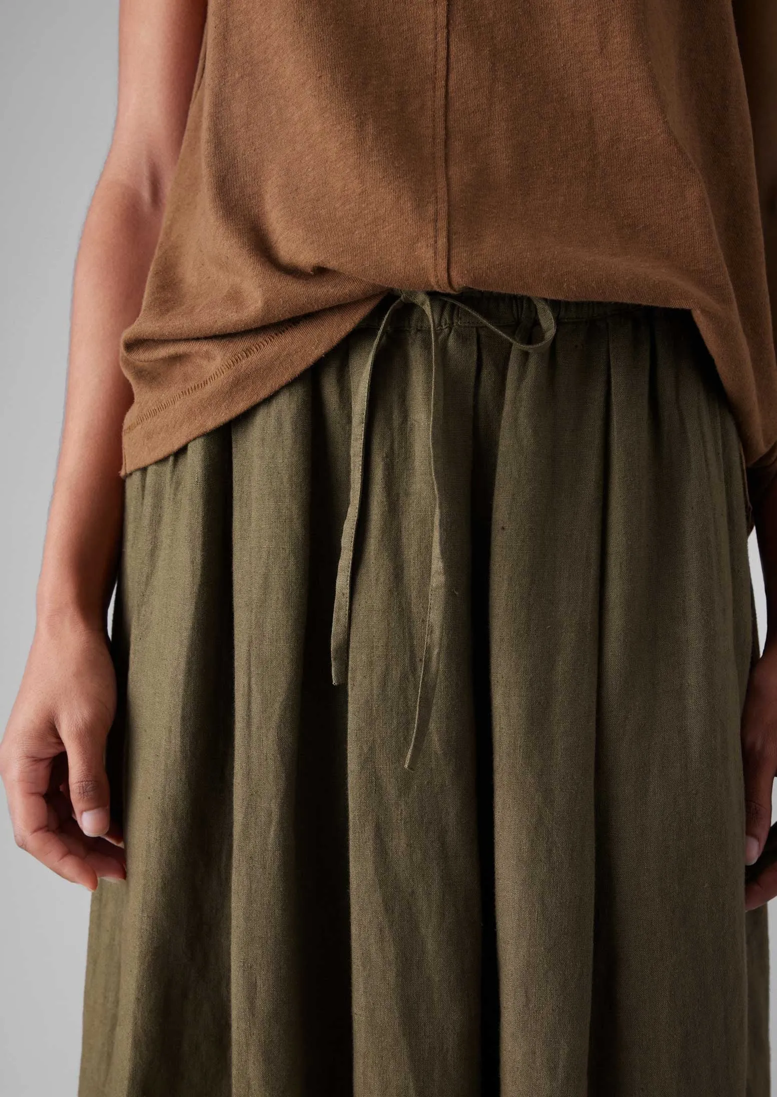 Garment Dyed Linen Skirt | Pear Fashion Pulse Summer Picnic