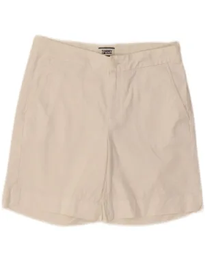 Casual Outfit Clean Lines TOMMY HILFIGER Womens Chino Shorts W26 Small  White Cotton