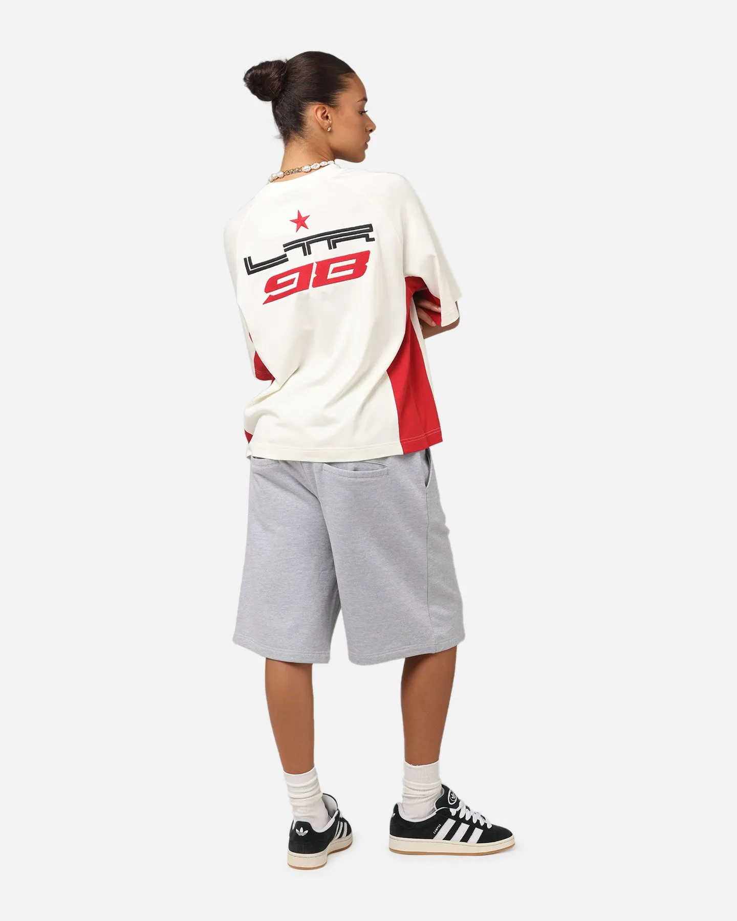 Loiter Daytona Panel T-Shirt White/Pink Stylish Wear Fit For All