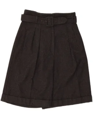 swimming suit alternative MARELLA Womens High Waist Wide Leg Casual Shorts UK 14 Large W28 Grey Wool