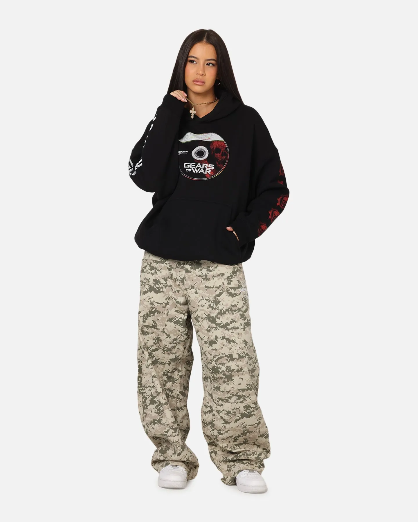 Easy Care 73 Studio X Gears Of War '08 Gears 2 Disc Premium Hoodie Black