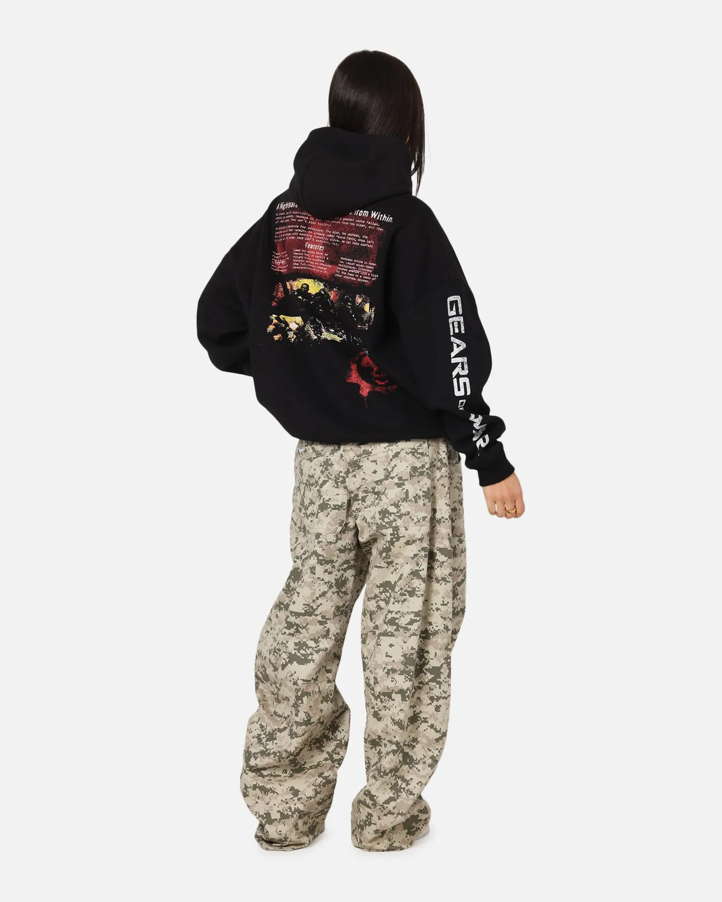 73 Studio X Gears Of War '08 Gears 2 Disc Premium Hoodie Black City Motion