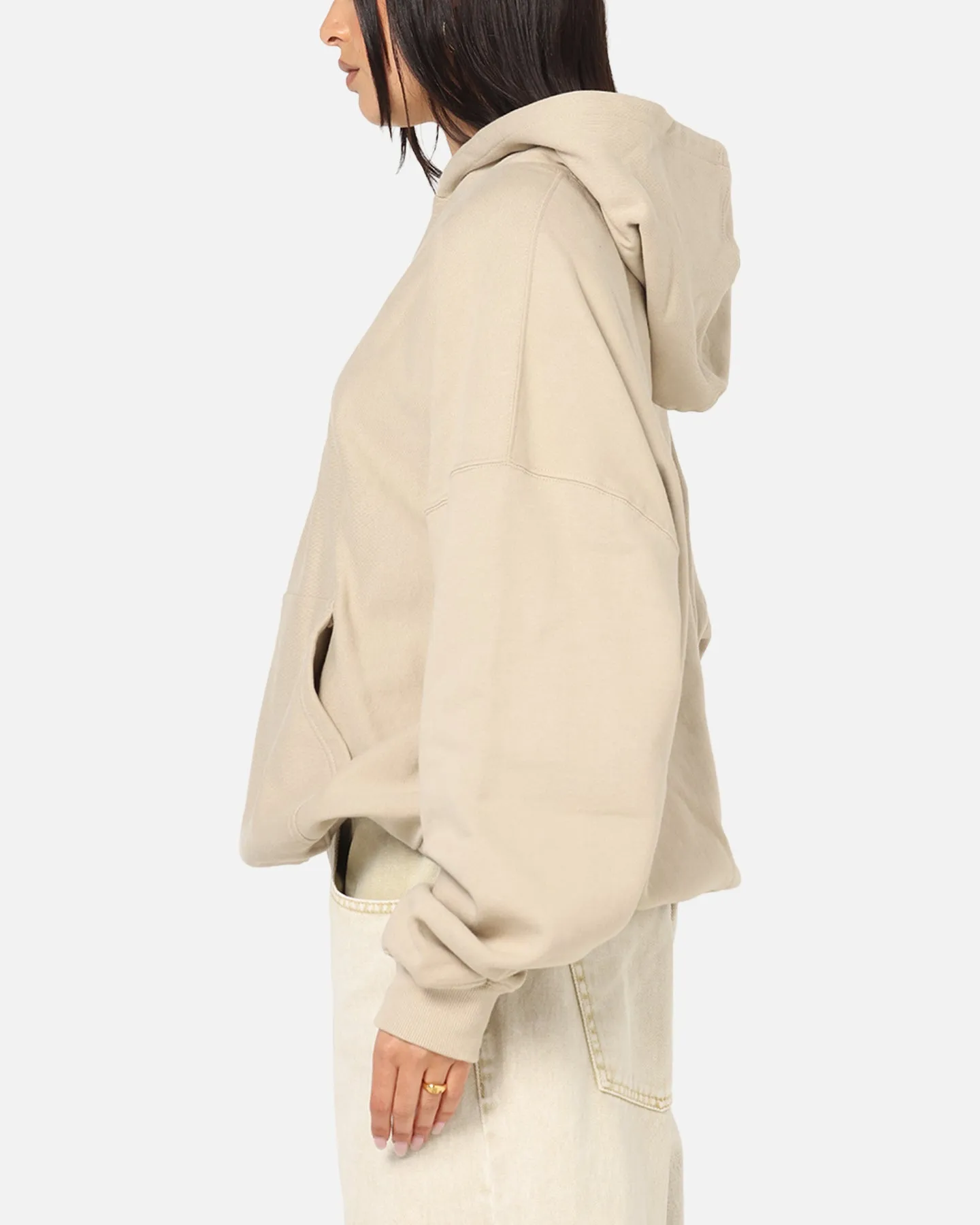 Culture Kings Oversized Hoodie Stone Fashion Smart Fleece Lining