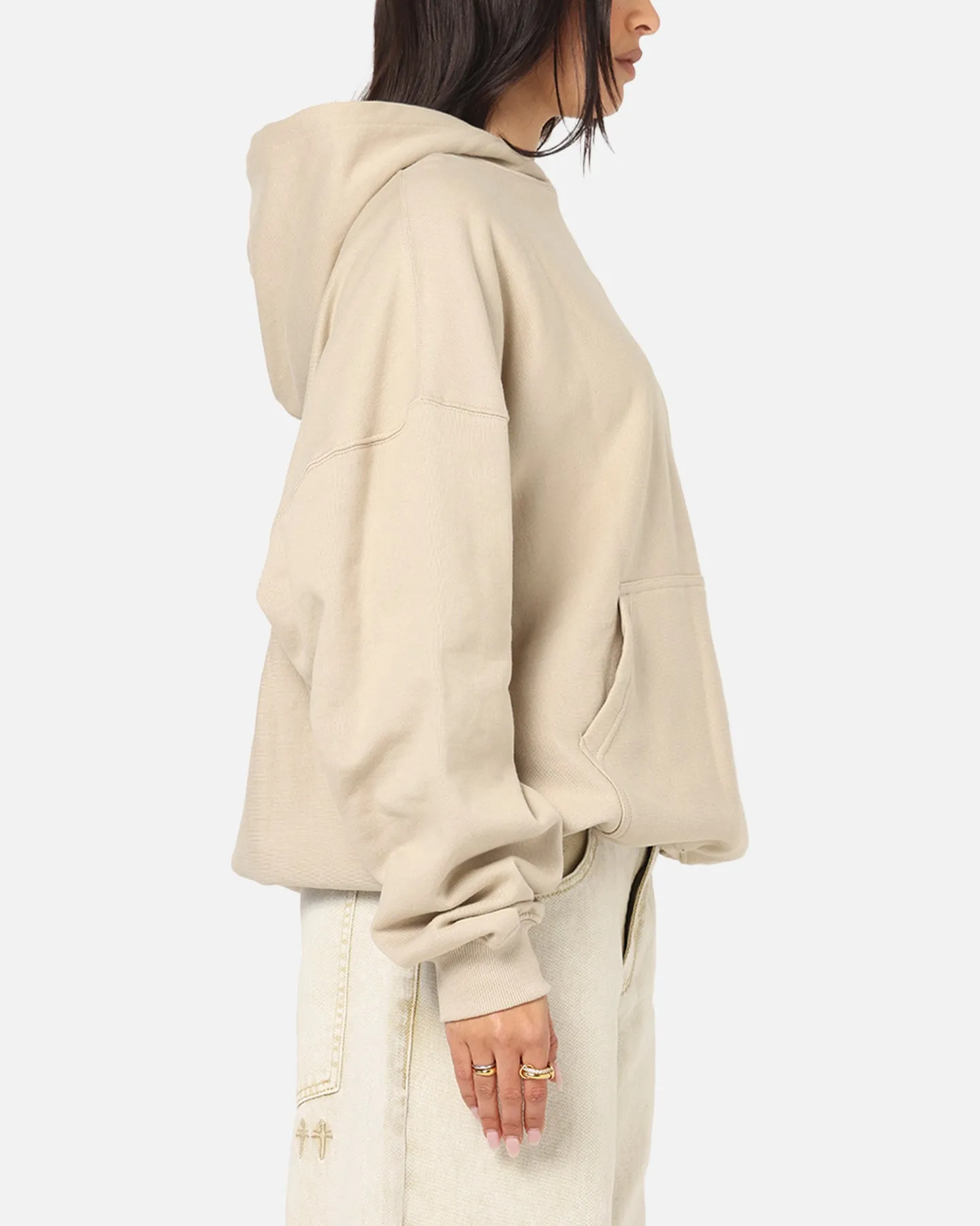 Culture Kings Oversized Hoodie Stone Breathability