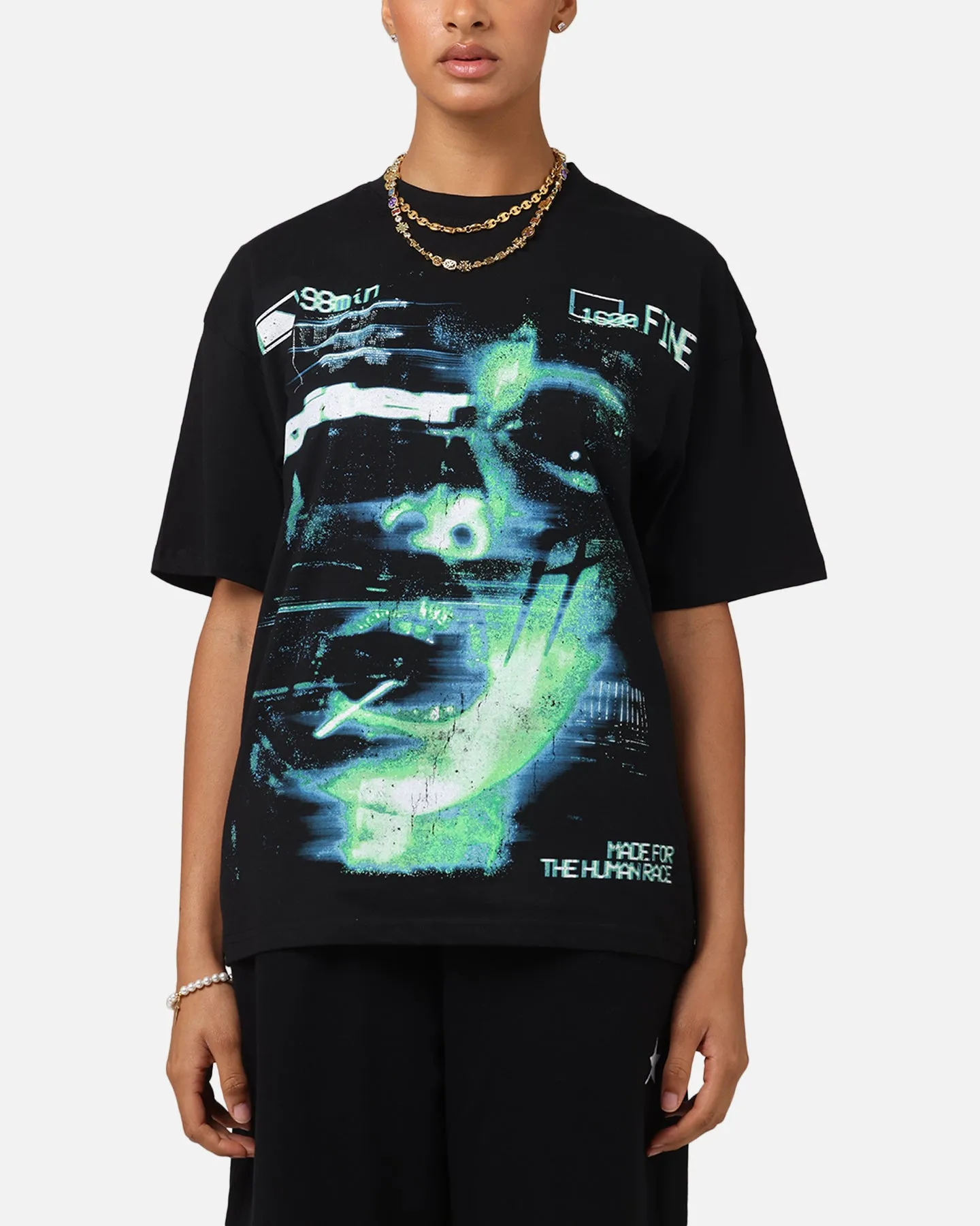 Loiter Night Crawler Drop T-Shirt Black Low Impact Processing