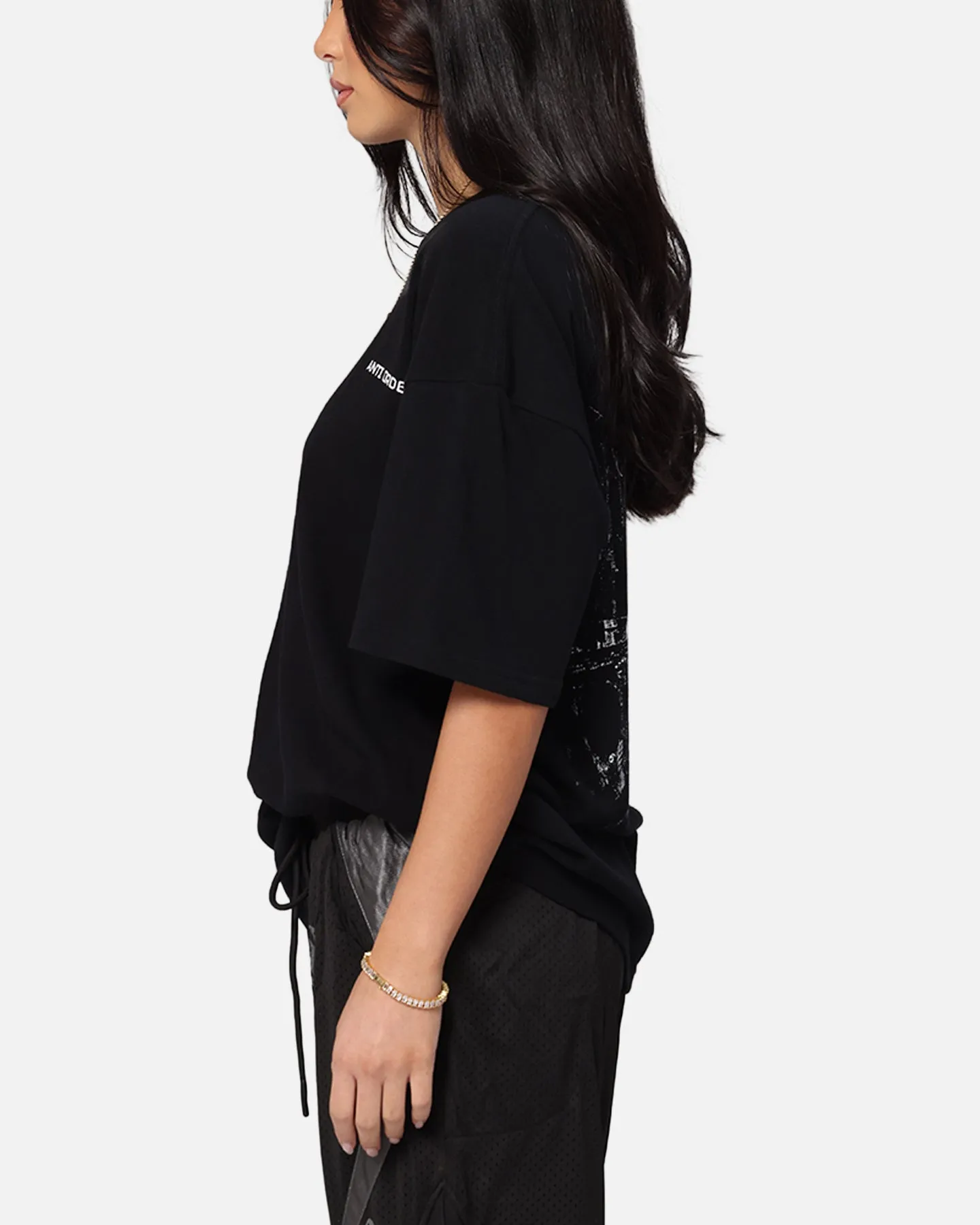 The Anti Order Neo Deop Drop Shoulder T-Shirt Black Retro Style