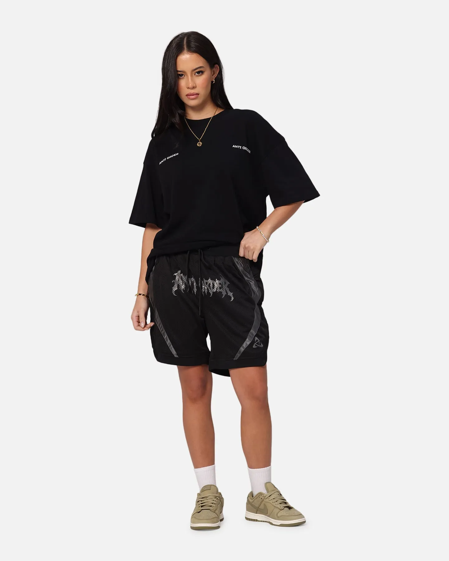 Seasonal Layer The Anti Order Neo Deop Drop Shoulder T-Shirt Black