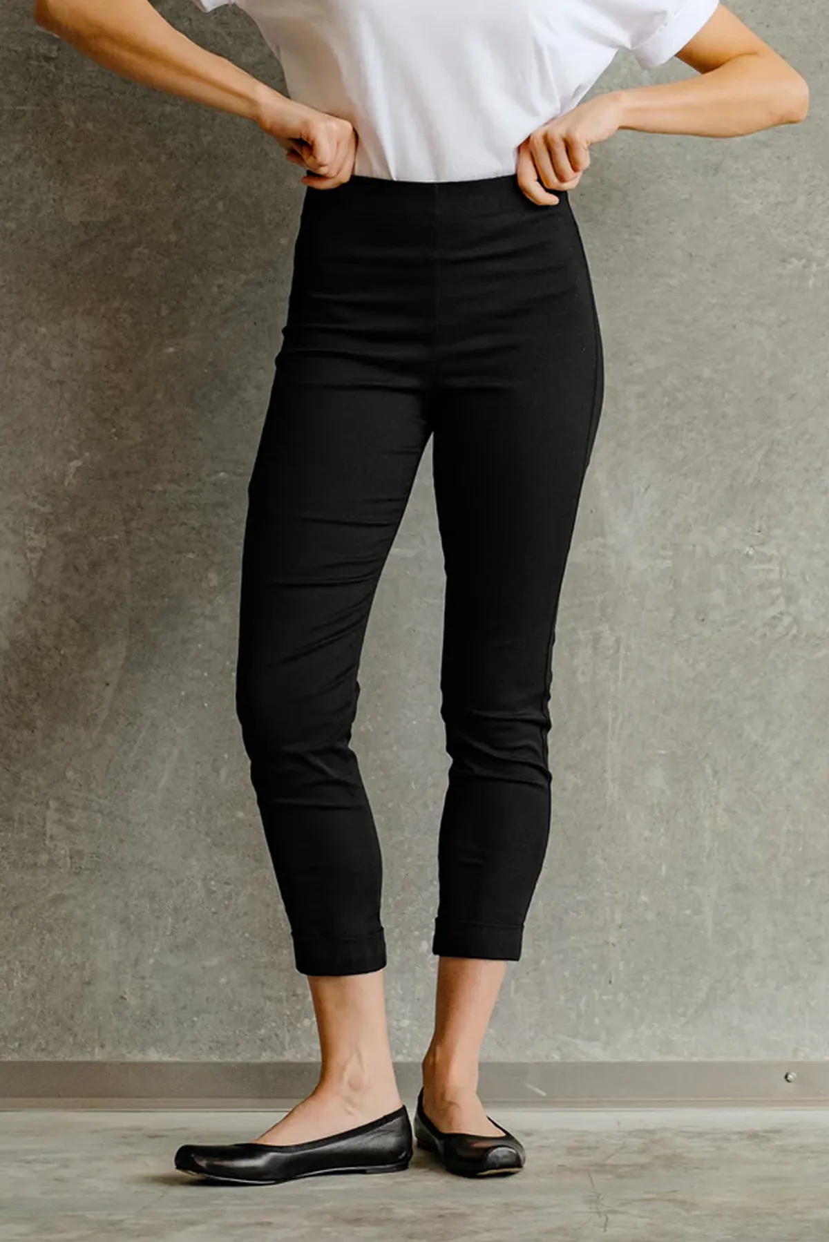 TORPEDO CUFFED HEPBURN StretchFabric Wide Leg