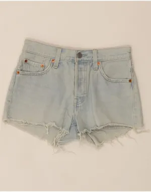 graduation season LEVI'S Womens 501 Denim Hot Pants W24 XS Blue Cotton