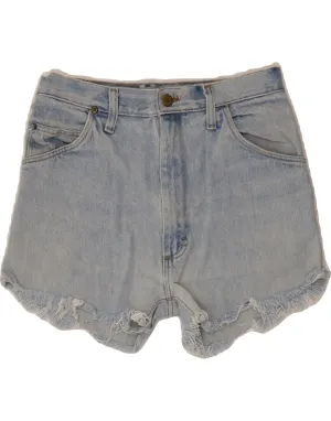 WRANGLER Womens Denim Shorts W28 Medium Blue checked shorts