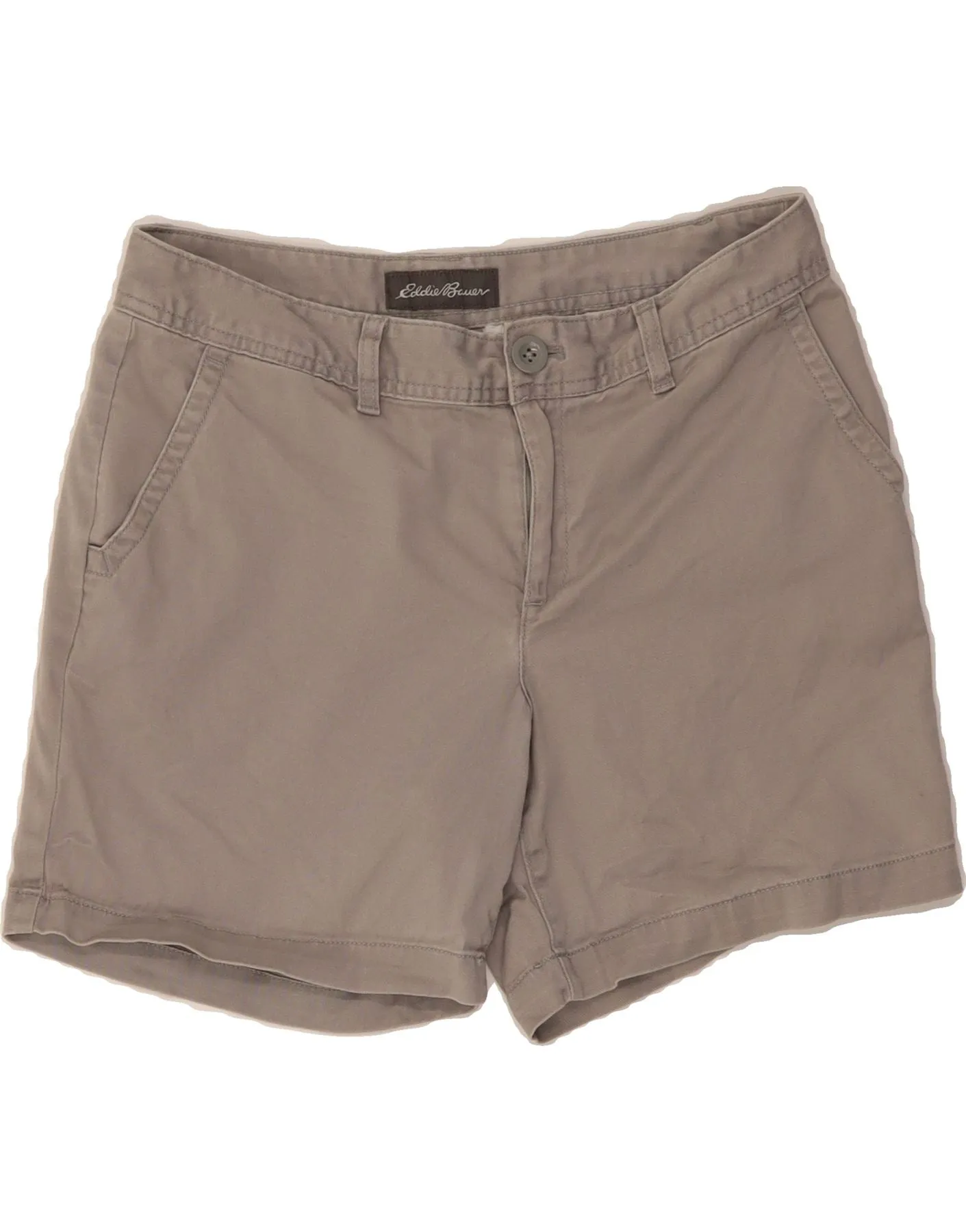 EDDIE BAUER Womens Chino Shorts US 6 Medium W32  Grey Cotton Breezy Wear summer shorts