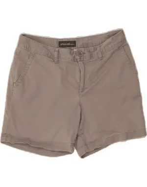 EDDIE BAUER Womens Chino Shorts US 6 Medium W32  Grey Cotton Breezy Wear summer shorts