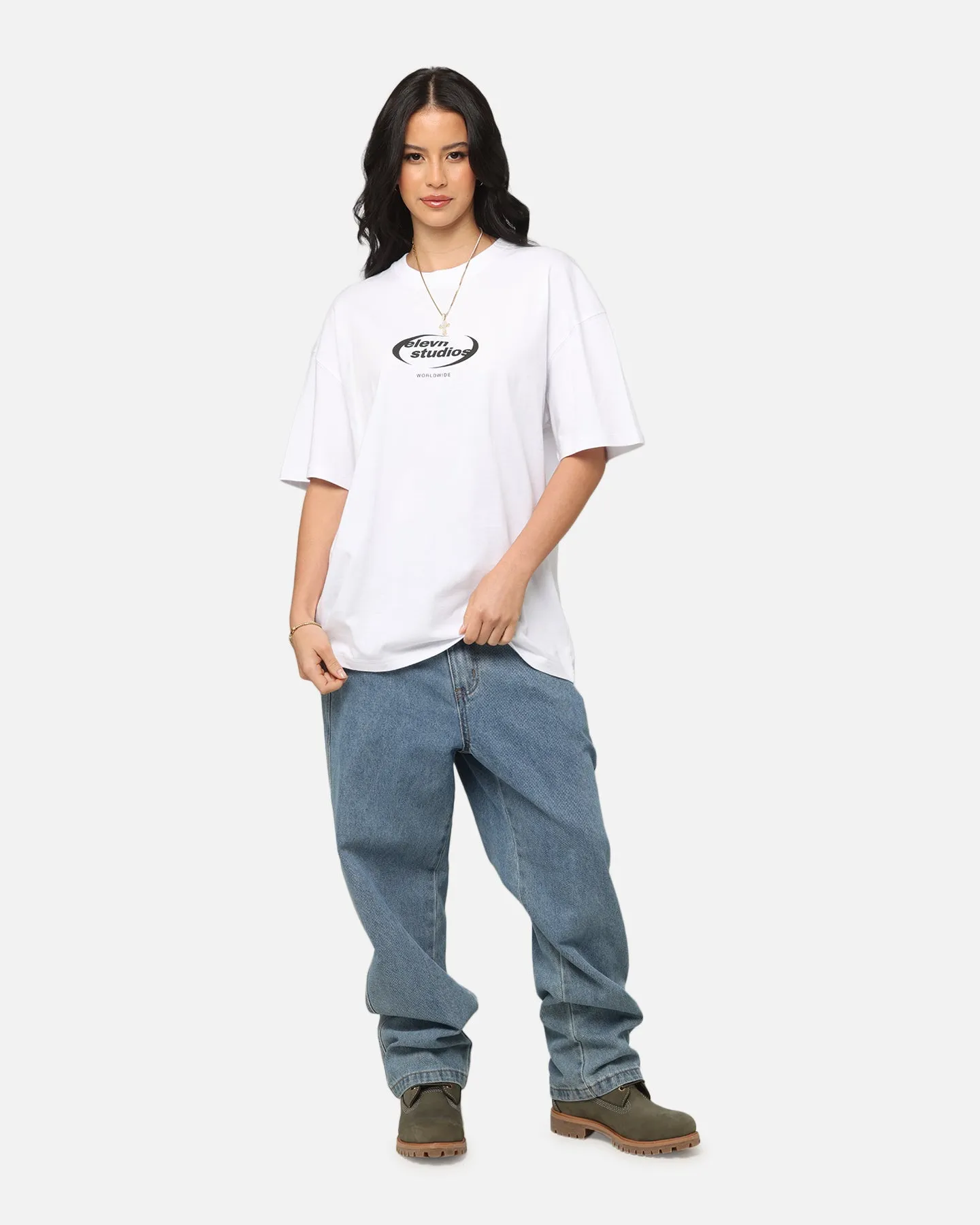 Durable Material Cozy Essentials Elevn Clothing Co Worldwide Studios T-Shirt White