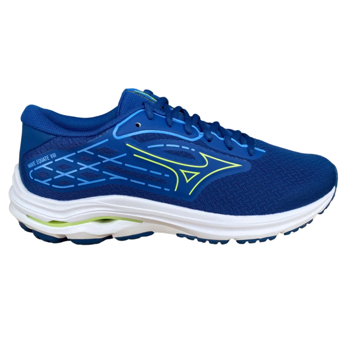 mental health running shoe benefit Enhanced Durability Mizuno scarpa da corsa da uomo Wave Equate 8 J1GC244802 blu verde