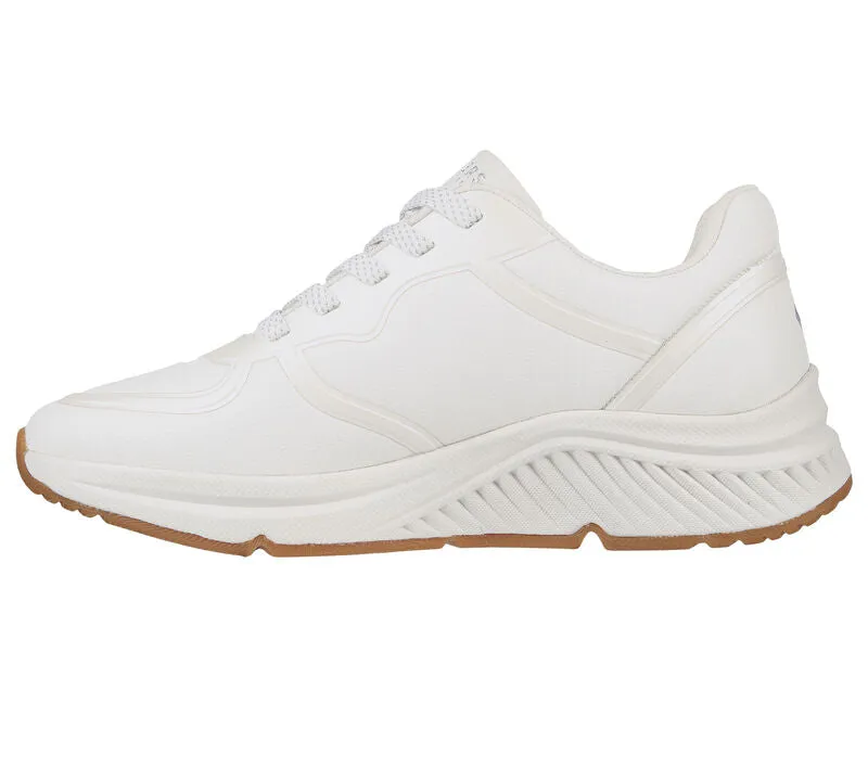 responsive - sole - technology - reactivity shoes Skechers scarpa sneakers da donna Arch Fit S-Miles Makers 155570-WHT bianco