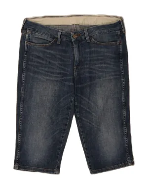 WRANGLER Womens Elle Bermuda Denim Shorts W33 Large Blue Cotton Fair trade Adaptive Temperature Control