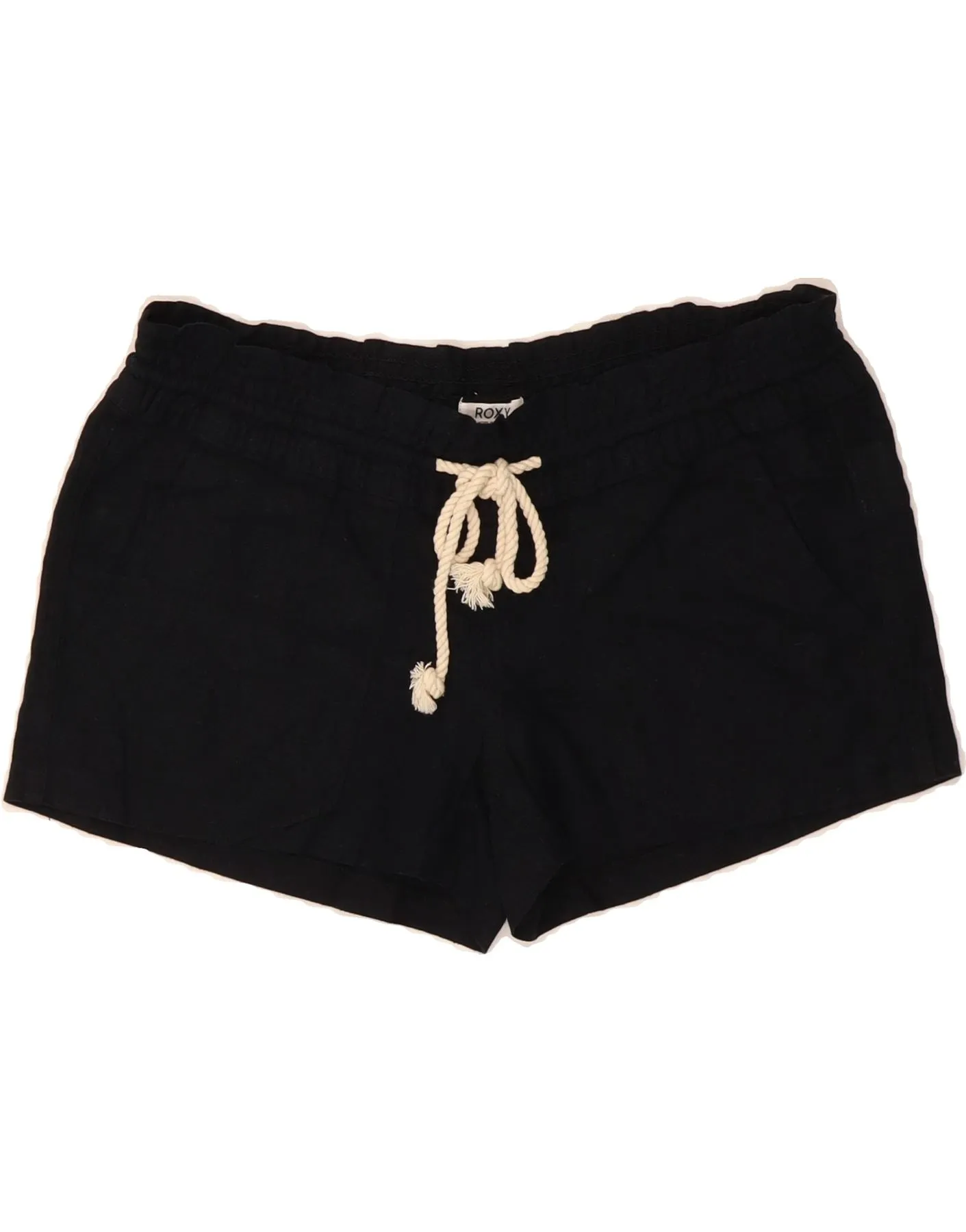 ROXY Womens Hot Pants Small W27  Black Linen Active Comfort