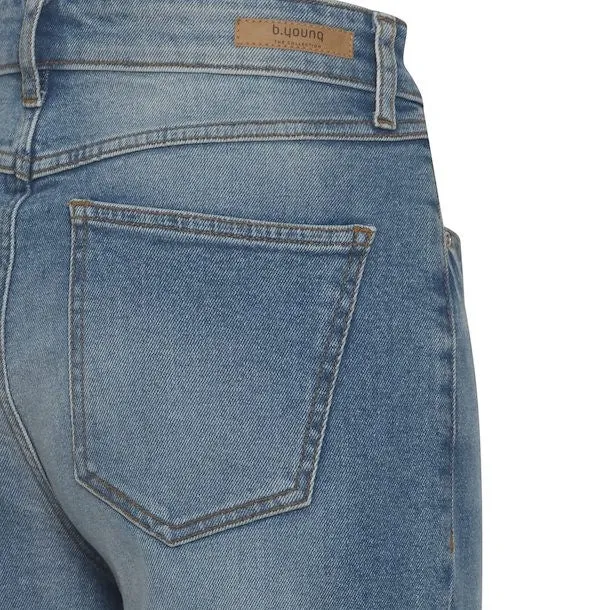 b.yuong Pantalone Jeans da donna Kato Kolla 20810924 200460 light blue denim Lightweight Parent Style Durable Daily Outfit
