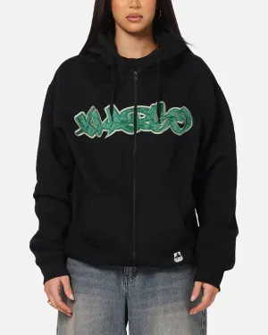 X-Large Mark Zip Through Hoodie Black Oversized Silhouette