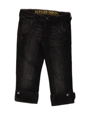 Wrinkle Free Fabric Sport Edge TOMMY HILFIGER Womens Denim Bermuda Shorts W28 Medium Black Cotton