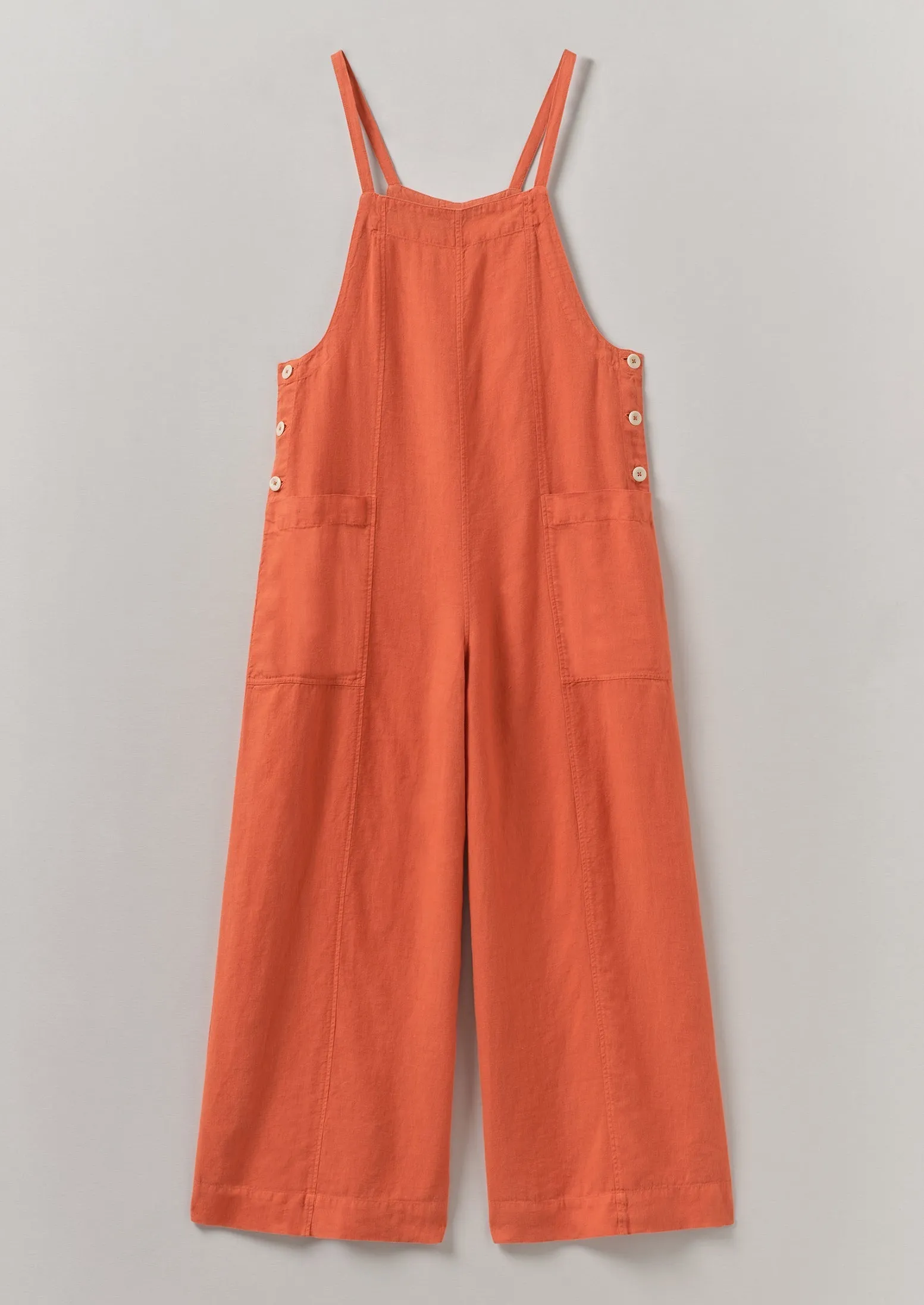 Garment Dyed Linen Pocket Jumpsuit | Red Chilli Core Ease Printed design