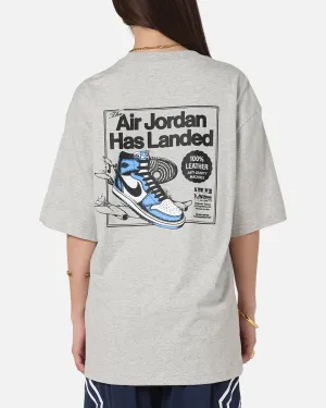 Quick Drying Jordan AJ1 North Carolina T-Shirt Grey Heather/White
