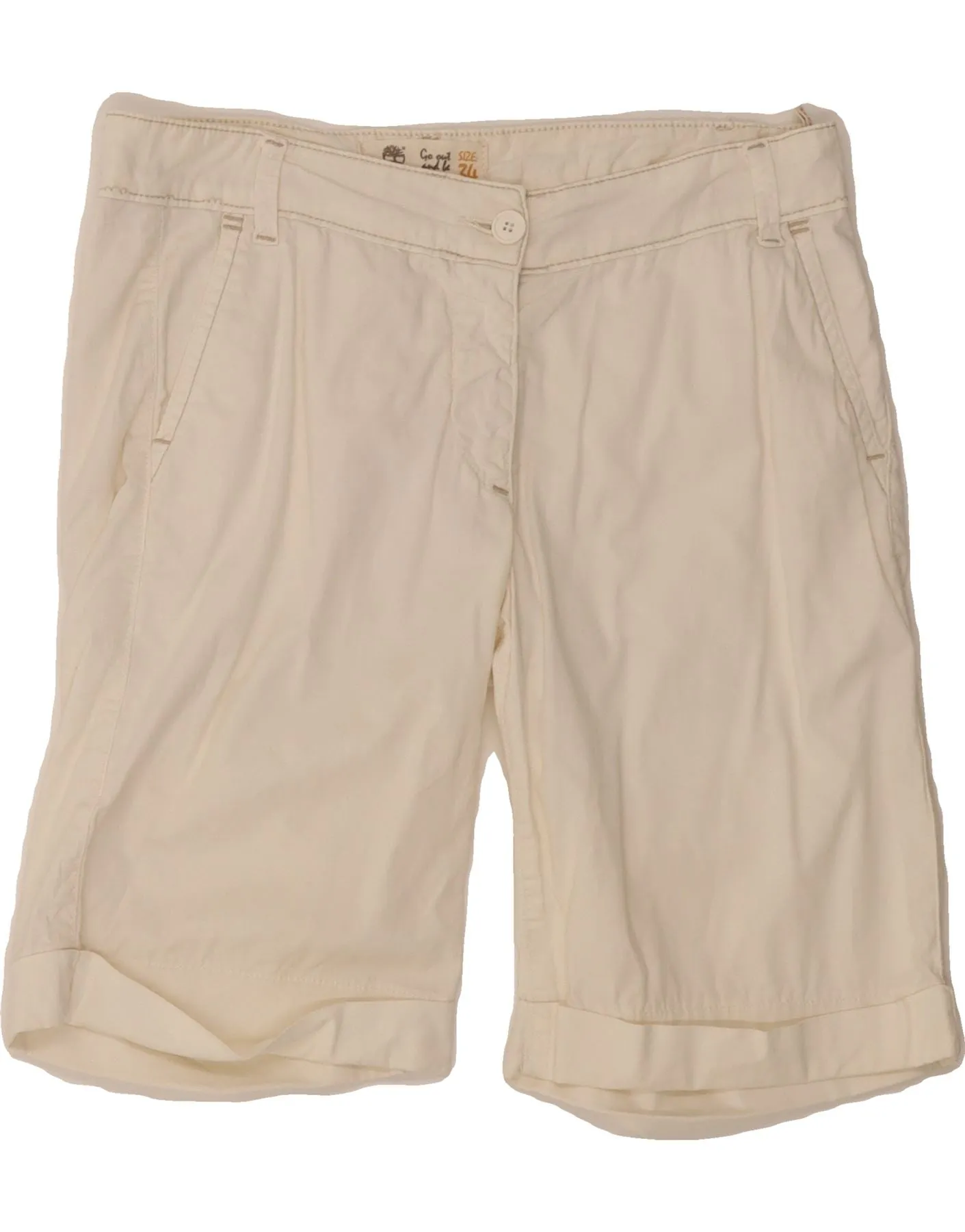 Sleek Style TIMBERLAND Womens Chino Shorts UK 6 XS W28  Off White