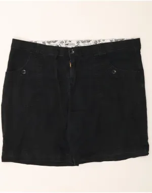 MoistureWickingLining Outdoor Relax LEE Womens Casual Shorts US 24 4XL W48 Black Cotton