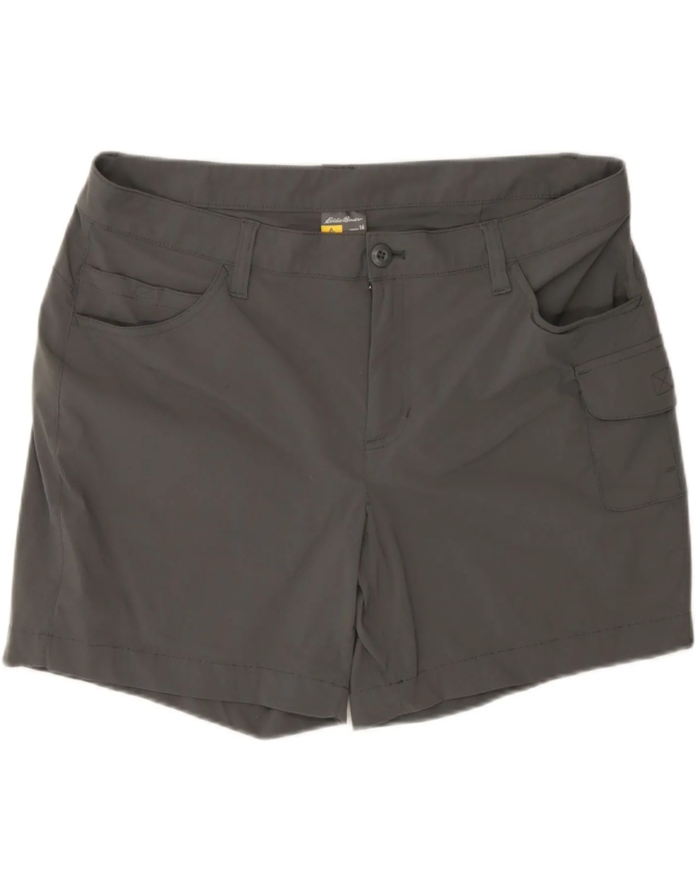 Moisture Controlled Lining EDDIE BAUER Womens Cargo Shorts US 14 XL W36  Grey Nylon