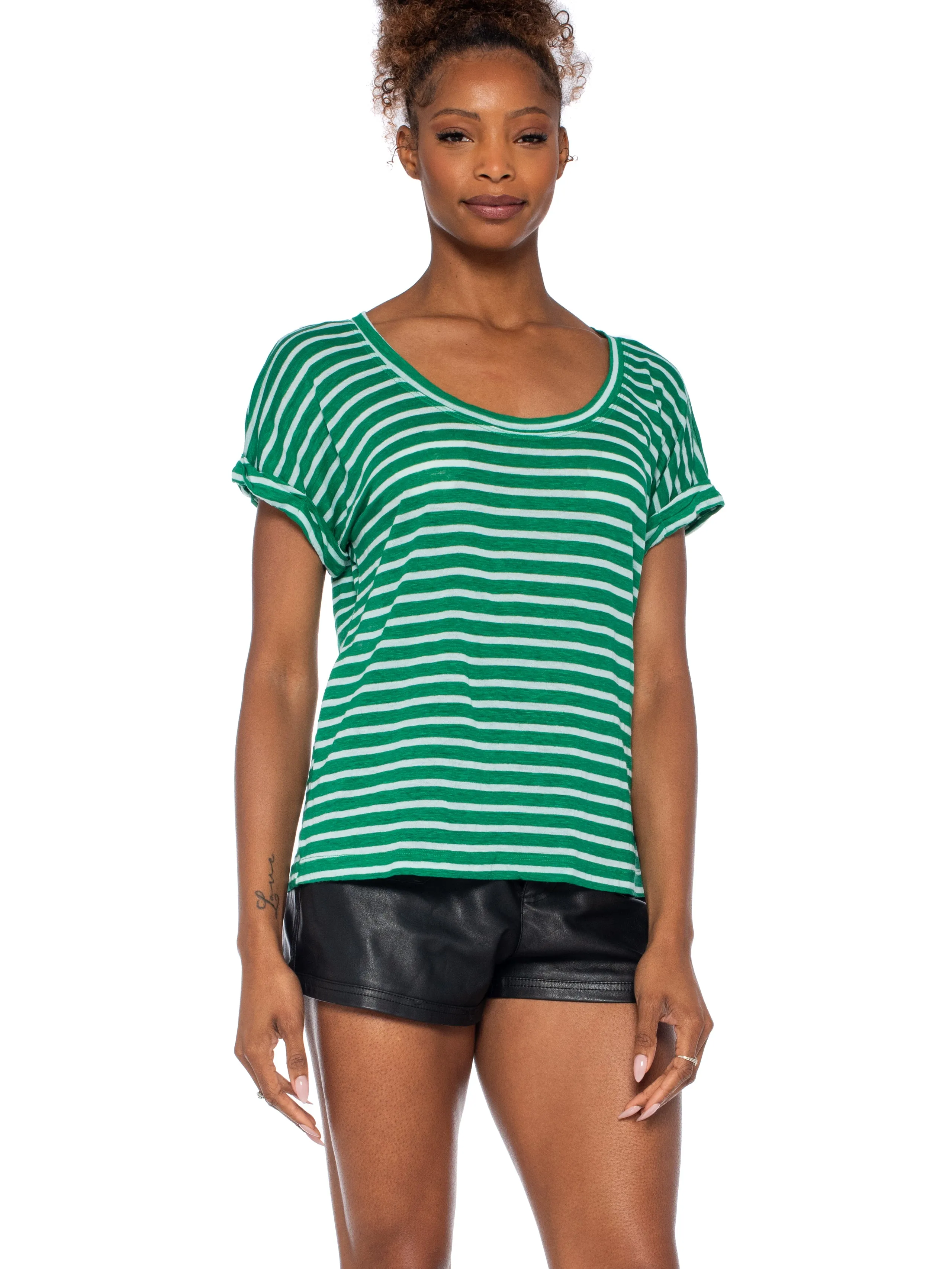 Open Neck Baby Dolman Roll Cuff Wrinkle Resistant