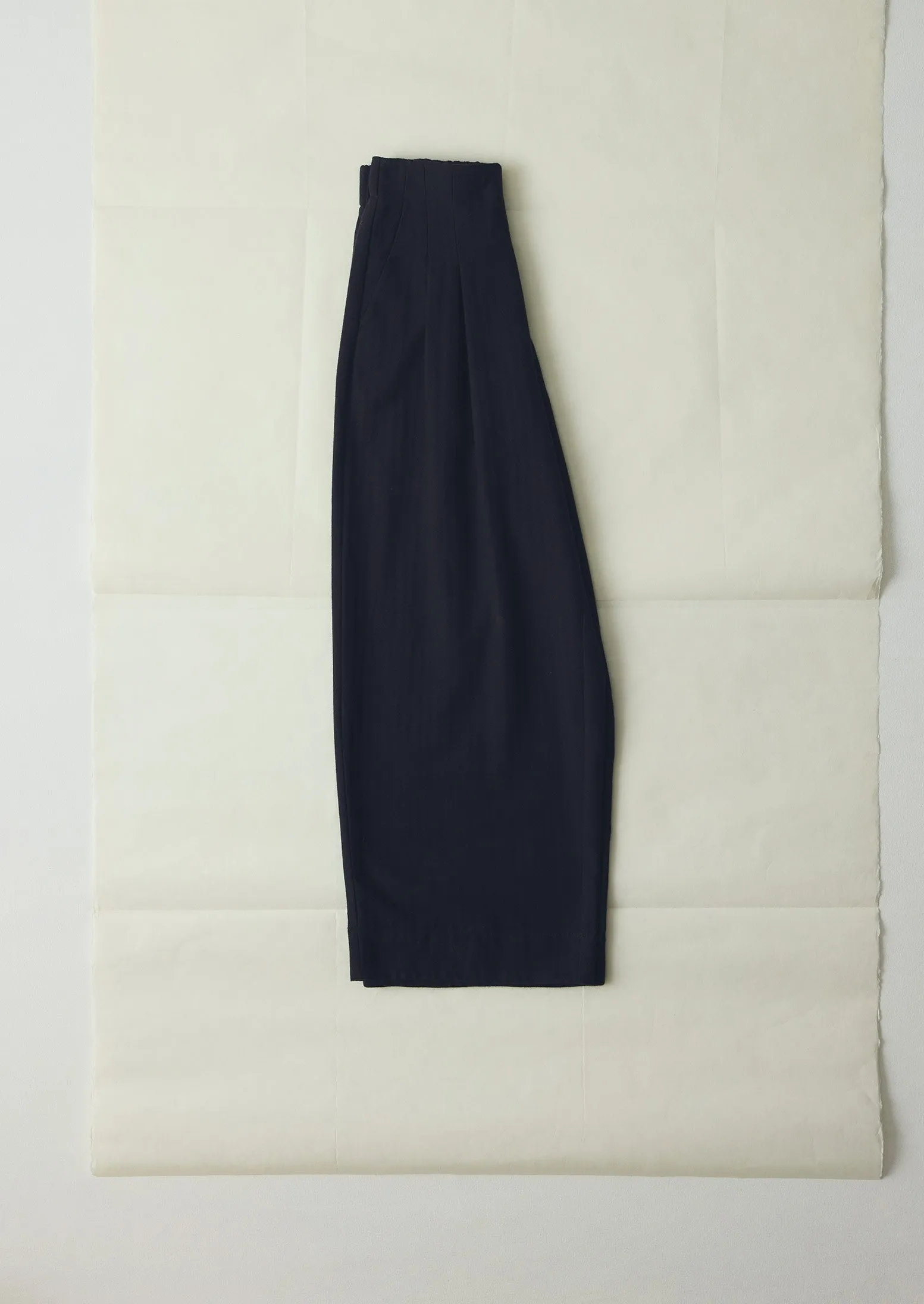 Outfit Staple Corinne Wool Cotton Herringbone Wide Leg Pants | Black