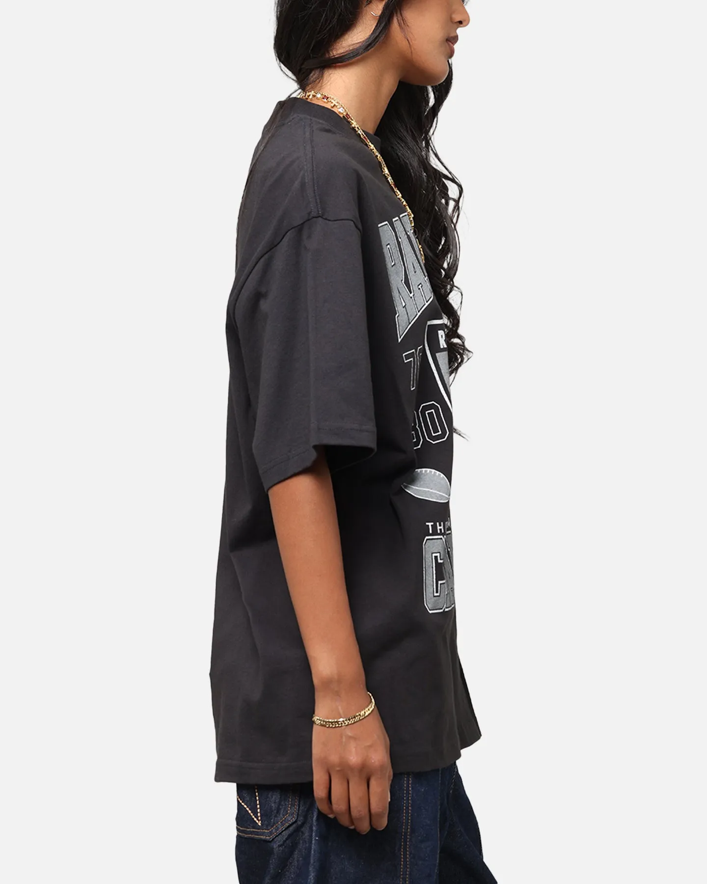 Street Fashion Mitchell & Ness Las Vegas Raiders Pinnacle T-Shirt Faded Black