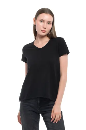 High Density Cotton Soft and Light Crew Neck Short Sleeve Shrunken Boyfriend Tee