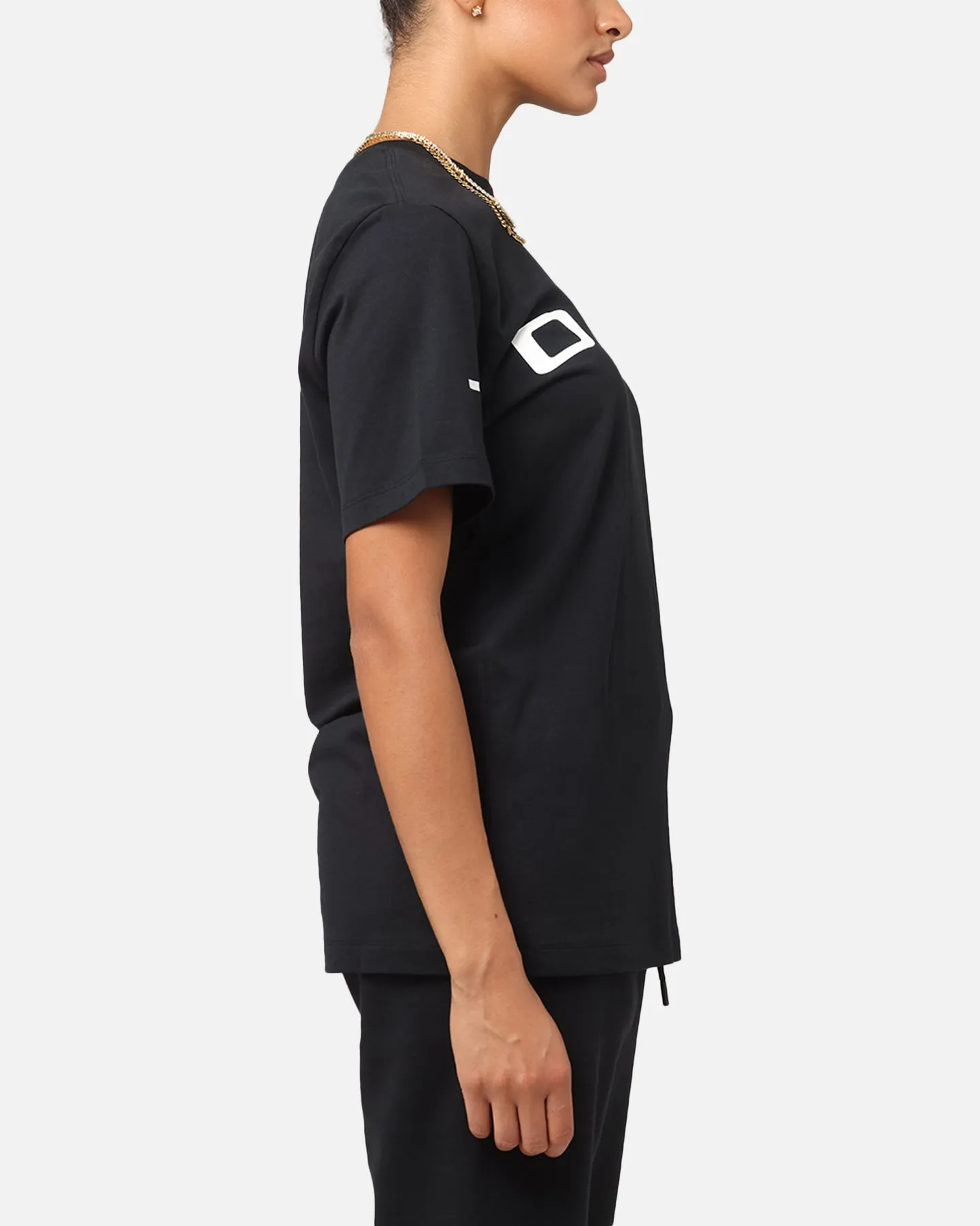 Jordan Air Stretch Crewneck T-Shirt Black/White cotton material Elegant Detail
