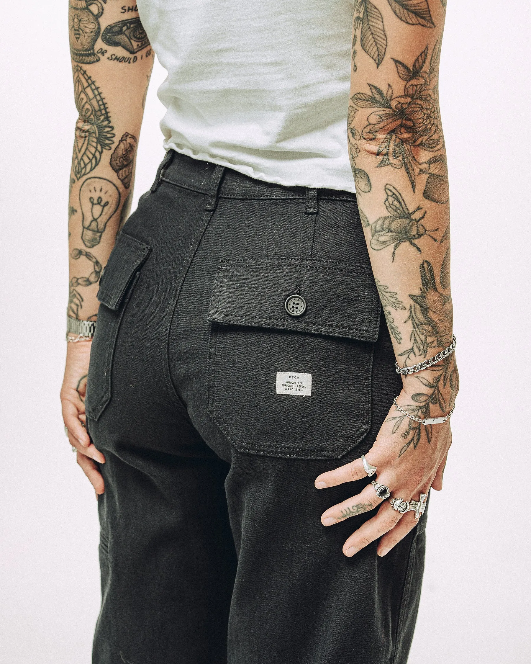 Wrinkle Free Fabric Service Fatigue Pants - Black