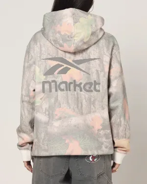 Heat Reflective Coating Ribbed Hem Details Reebok X Market All Over Print Hoodie Real Tree Camo