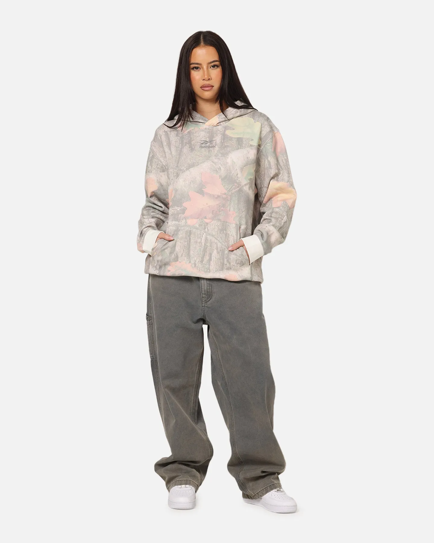 Reebok X Market All Over Print Hoodie Real Tree Camo Beach Vacation
