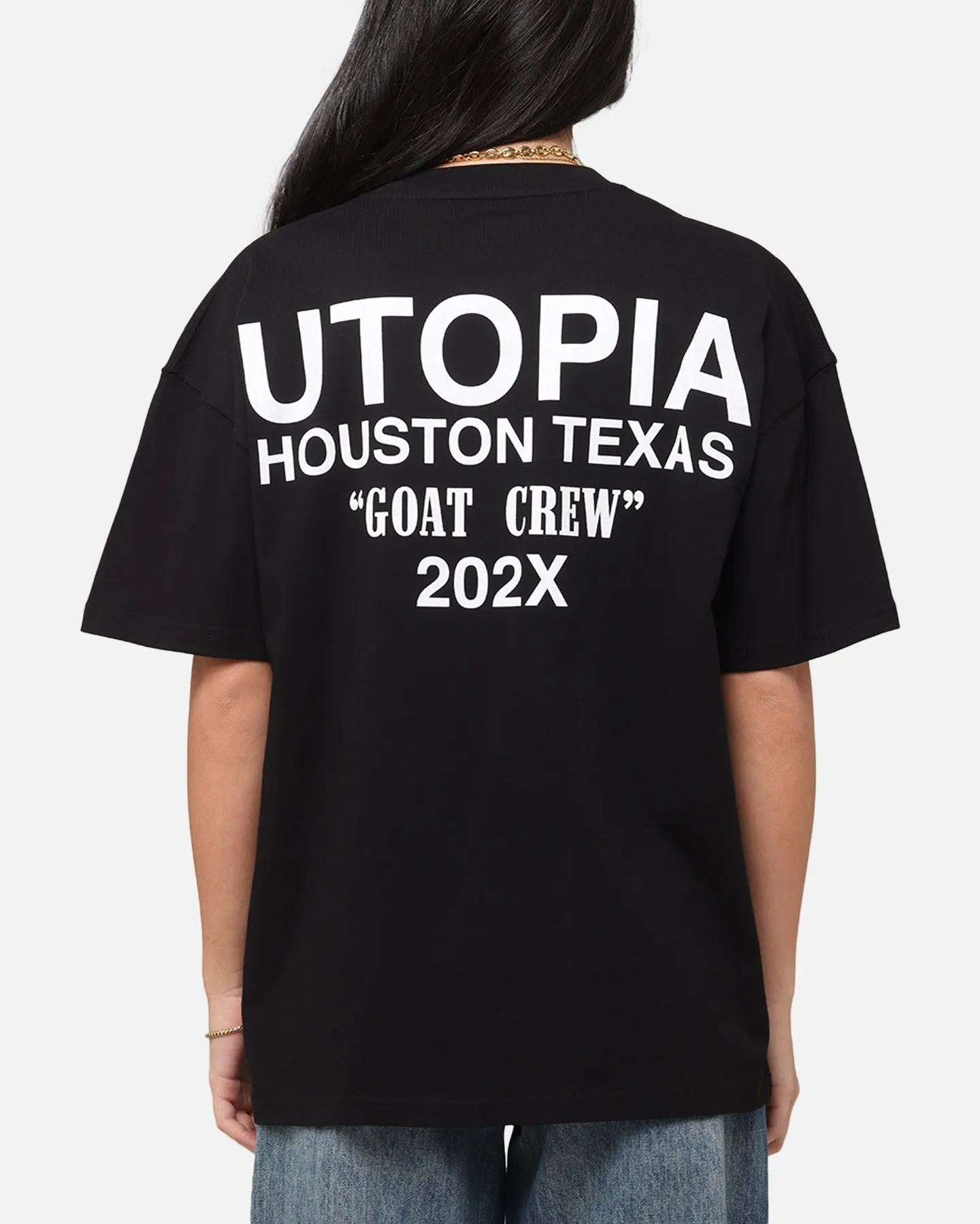 Retro Style Goat Crew Utopia T-Shirt Black