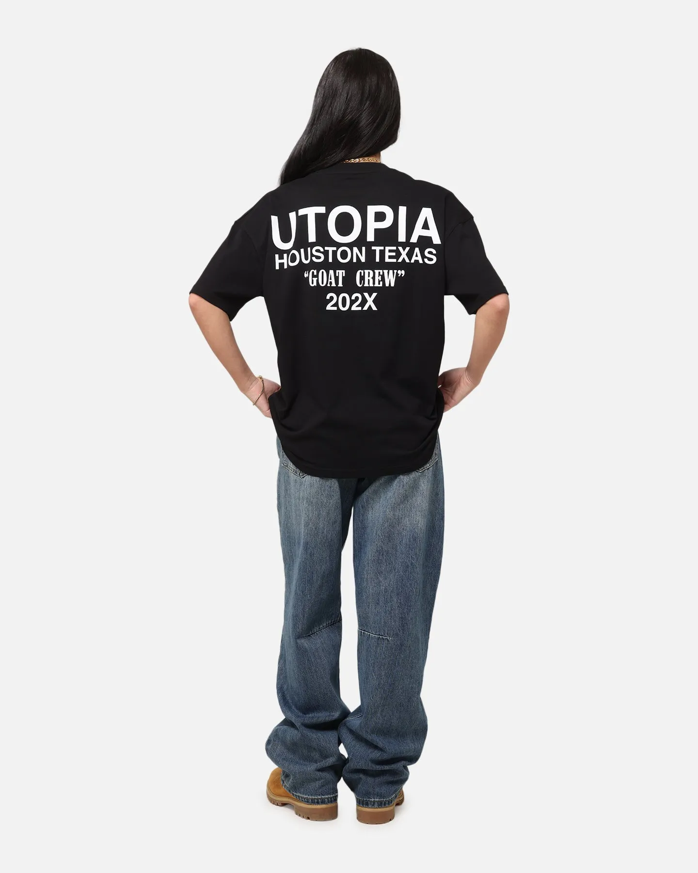 Fashionable Wear Goat Crew Utopia T-Shirt Black