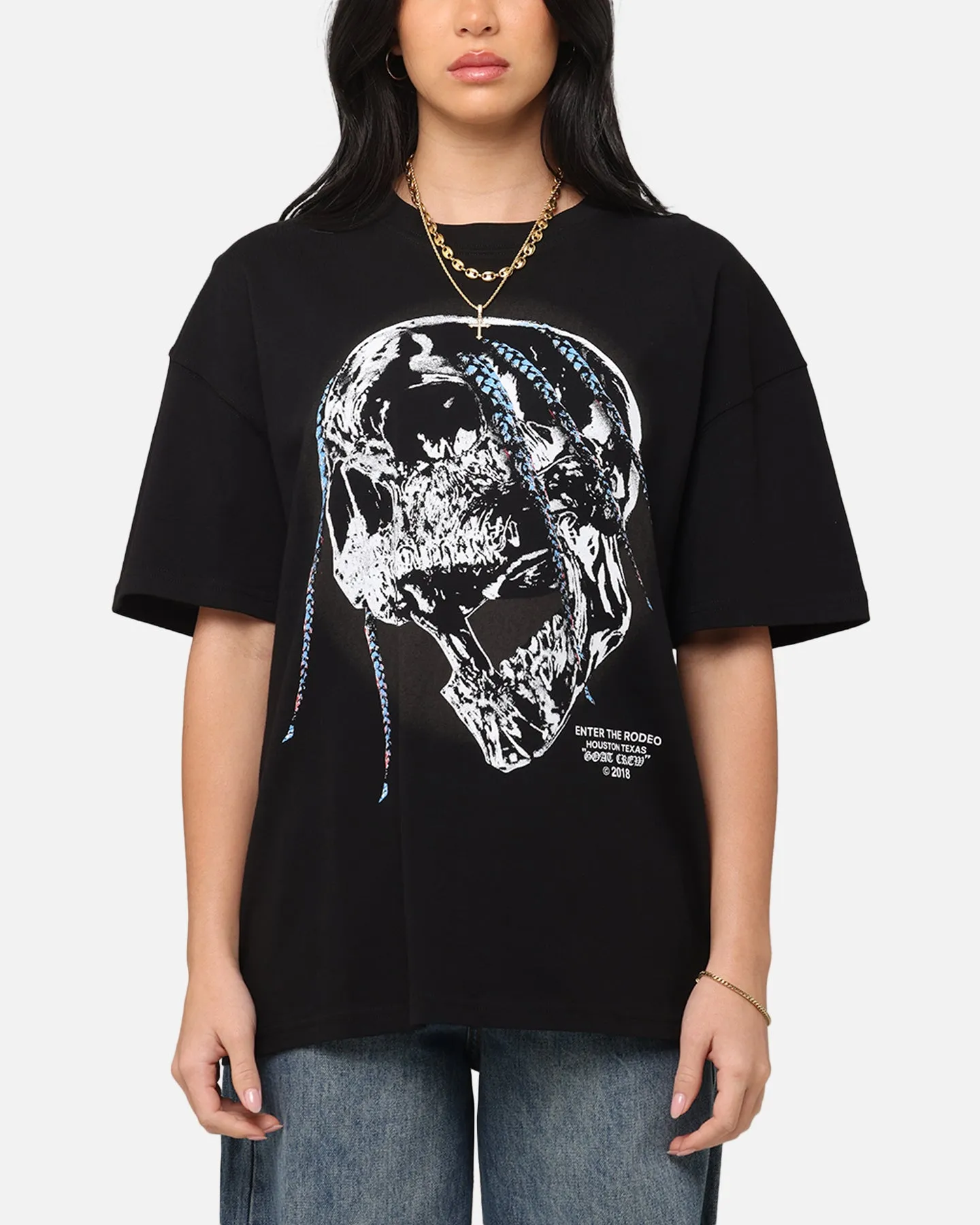 City Fashion Chic Style Trend Goat Crew Utopia T-Shirt Black