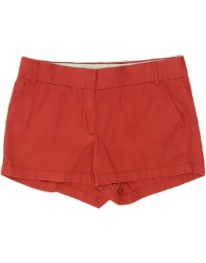 J. CREW Womens Broken In Chino Shorts US 10 Large W34 Red Cotton Tailored Design