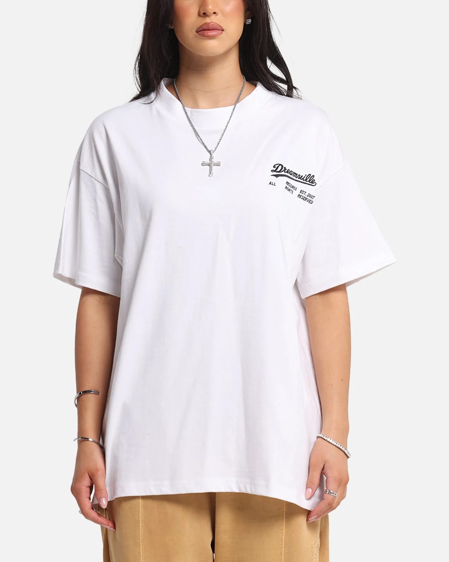 Active Style Trend AntiPilling Treatment Dreamville Records T-Shirt White