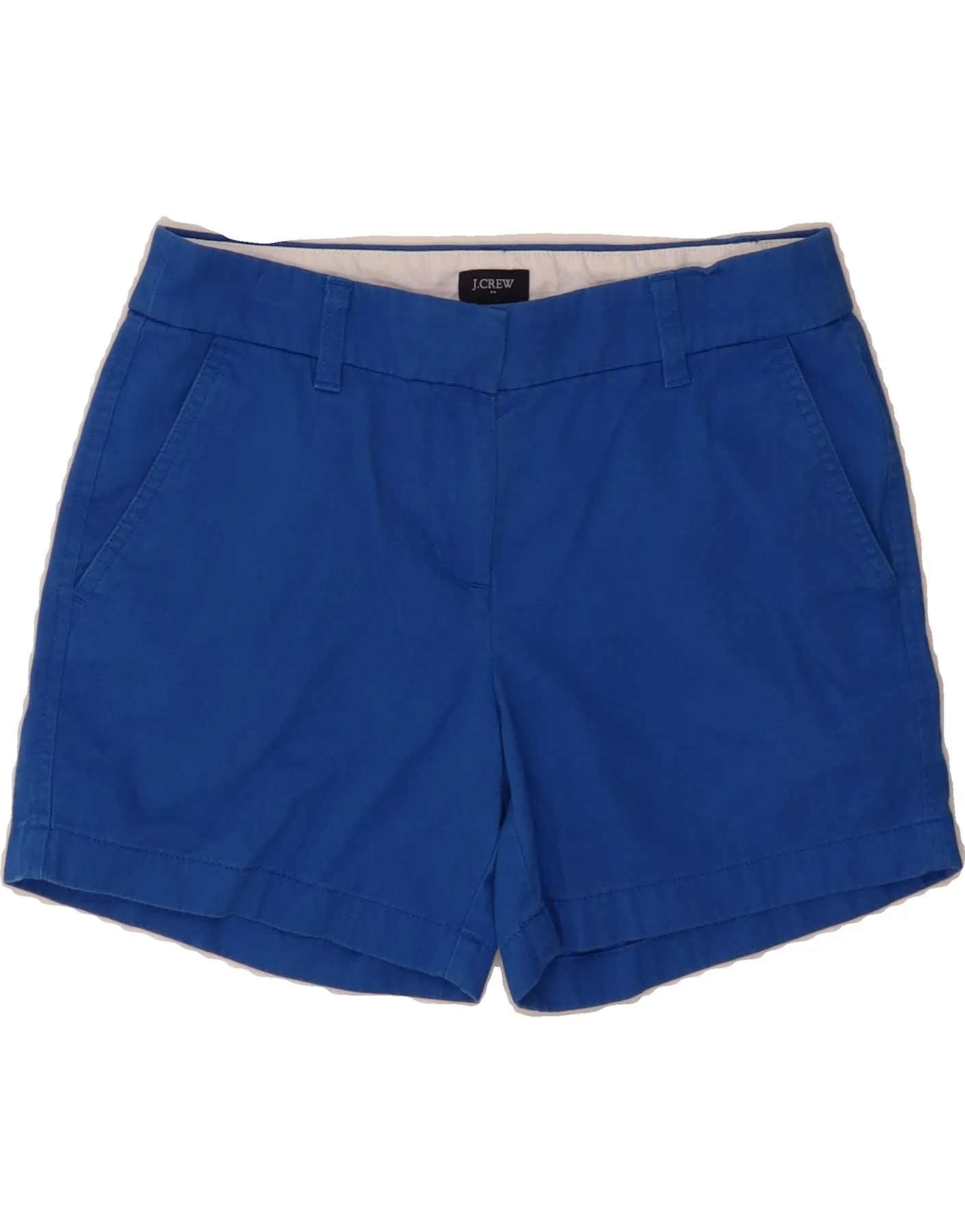 Abrasion Resistant Hem J. CREW Womens Chino Shorts US 2 XS W28 Blue Cotton