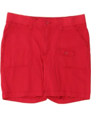 LEE Womens Easy Fit Cargo Shorts US 16 2XL W36  Red Cotton Easy Motion