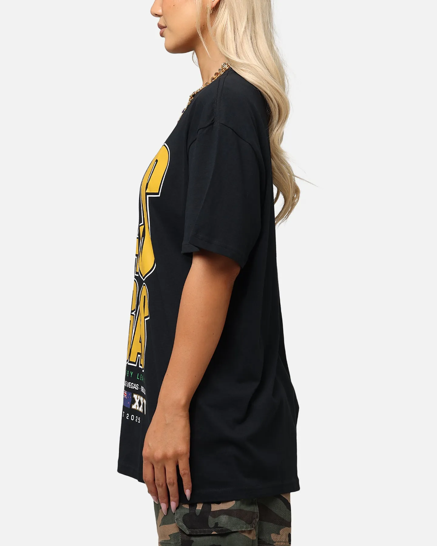 Active Lifestyle Bleacher Athletic NRL 2025 Las Vegas Round T-Shirt Black