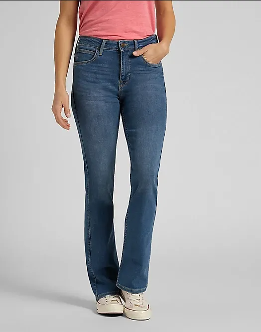 Lee Pantalone Jeans a zampa da donna Breese Boot L31TQDTO Mid in Worn Martha Smooth Minimalist Spring Mood Outdoor Enthusiast Formal