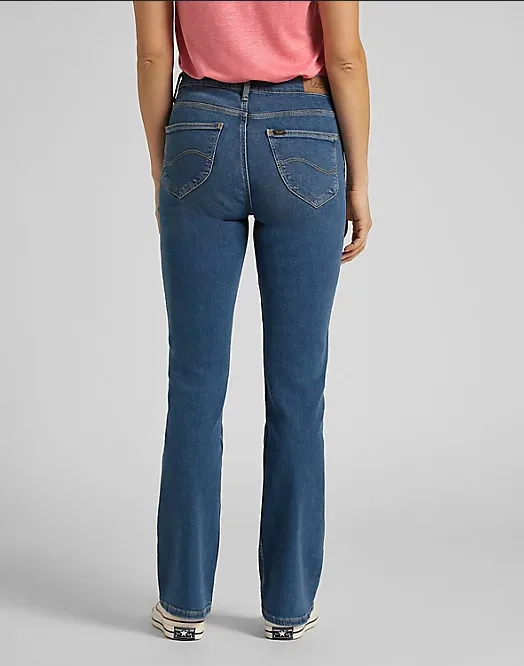Non Stretch Denim Distressed Details Lee Pantalone Jeans a zampa da donna Breese Boot L31TQDTO Mid in Worn Martha