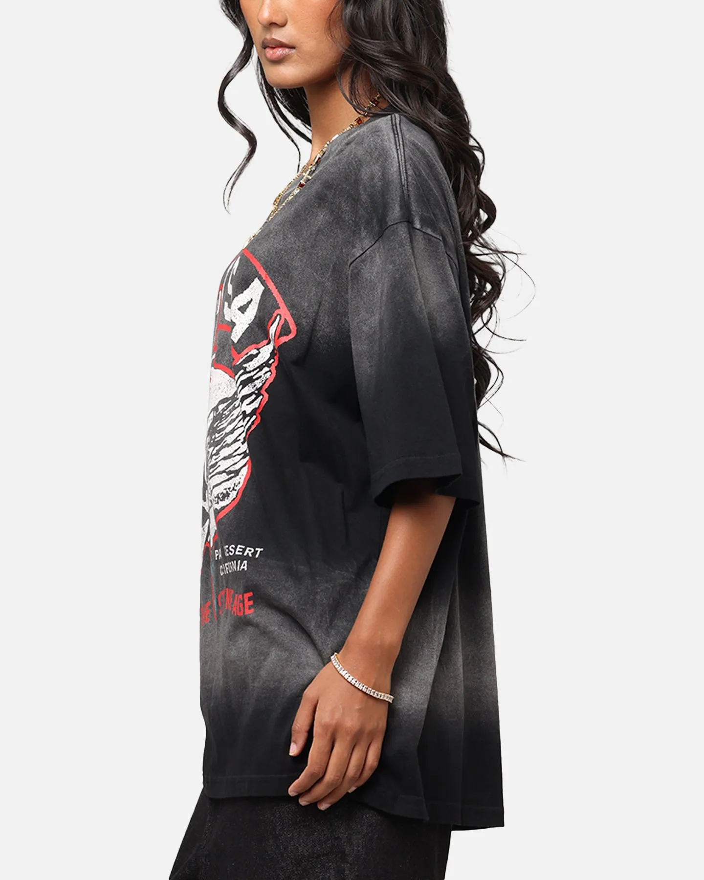 Queens Of The Stone Age Stone Age Vintage T-Shirt Washed Black homecoming Seam Free Back